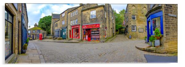 Main Street Haworth Panoramic Acrylic by Steve Smith