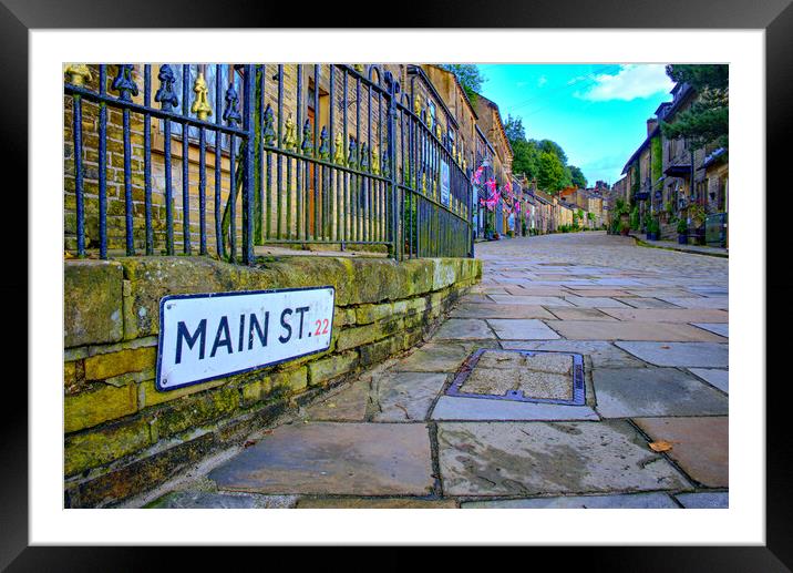 Main Street Haworth Framed Mounted Print by Steve Smith