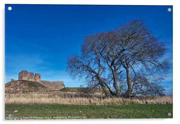 Echoes of Time: Duffus Castle Acrylic by Tom McPherson