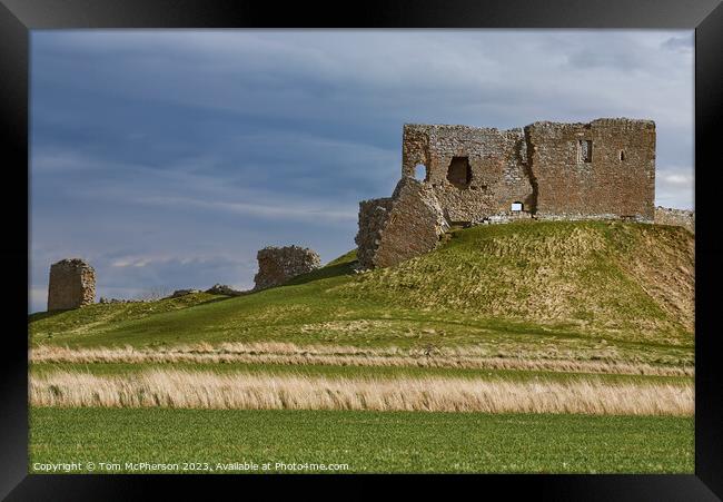 Enthralling Duffus Castle: Echoes of Time Framed Print by Tom McPherson