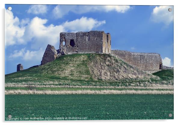 Echoes of History: Duffus Castle Acrylic by Tom McPherson
