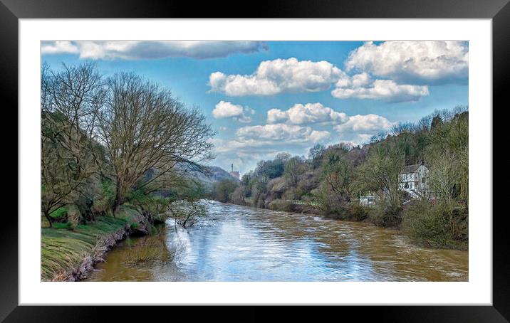 View of the River Severn  Framed Mounted Print by simon alun hark