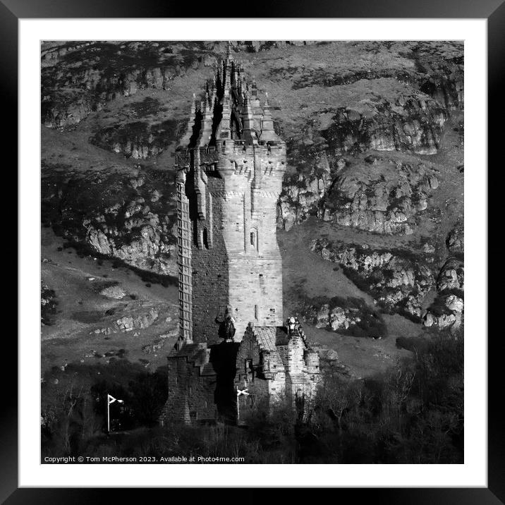 The Stirling Stature of Wallace Monument Framed Mounted Print by Tom McPherson