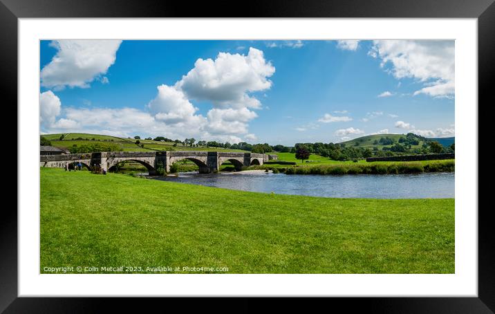 Idyllic Burnsall Bridge Amidst Tranquil Dales Framed Mounted Print by Colin Metcalf