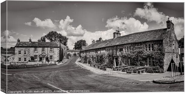 Timeless Charm: The Burnsall Red Lion Hotel Canvas Print by Colin Metcalf