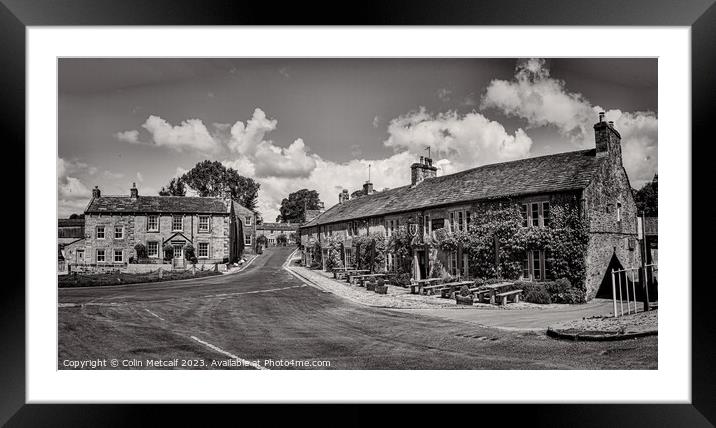 Timeless Charm: The Burnsall Red Lion Hotel Framed Mounted Print by Colin Metcalf