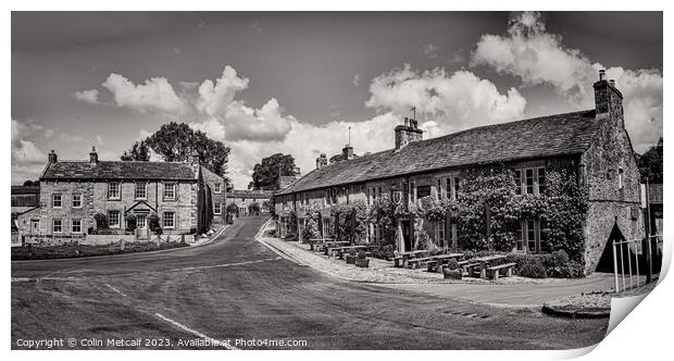Timeless Charm: The Burnsall Red Lion Hotel Print by Colin Metcalf