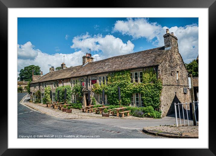 Captivating Red Lion Hotel, Burnsall Framed Mounted Print by Colin Metcalf