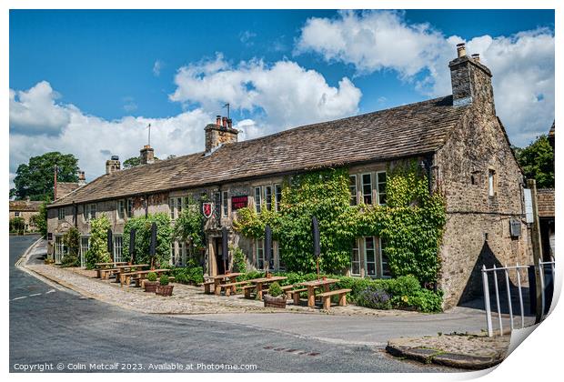 Captivating Red Lion Hotel, Burnsall Print by Colin Metcalf