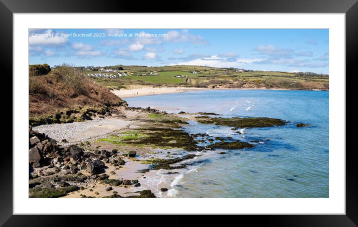 Scenic Lligwy Bay on Anglesey Coast panoramic Framed Mounted Print by Pearl Bucknall