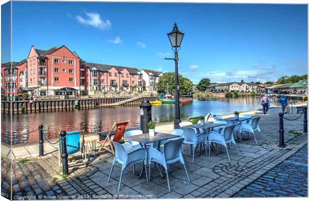 Exeter Quay by The River Exe Canvas Print by Rosie Spooner
