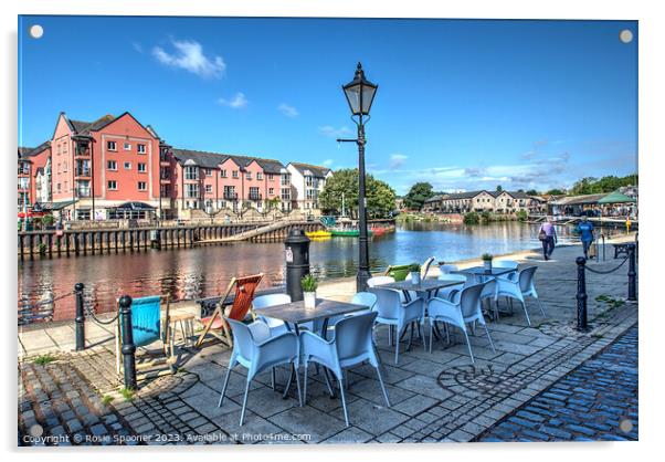 Exeter Quay by The River Exe Acrylic by Rosie Spooner