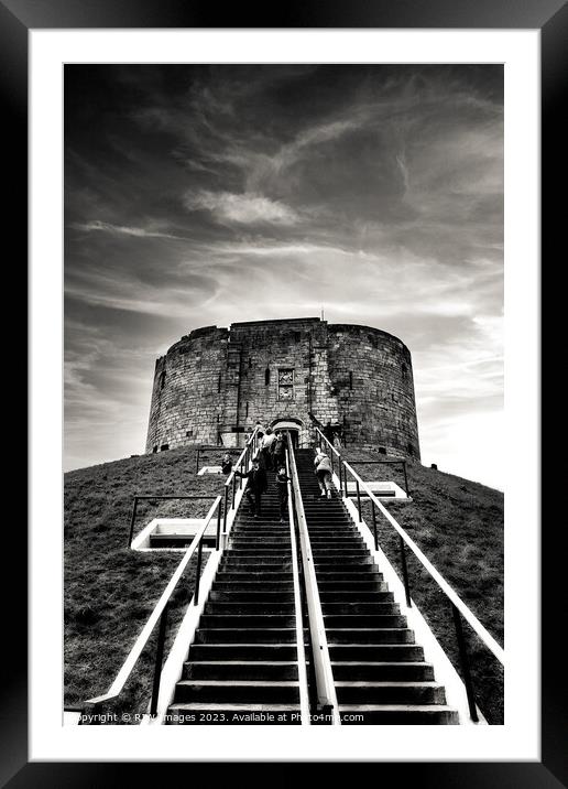 Clifford's Tower Framed Mounted Print by RJW Images