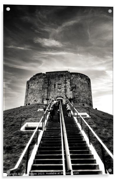 Clifford's Tower Acrylic by RJW Images