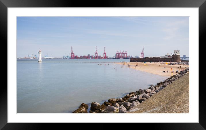 Locals enjoying New Brighton beach Framed Mounted Print by Jason Wells