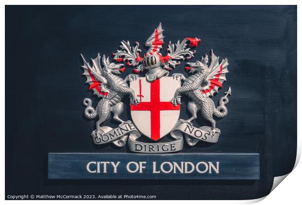 London Crest Print by Matthew McCormack