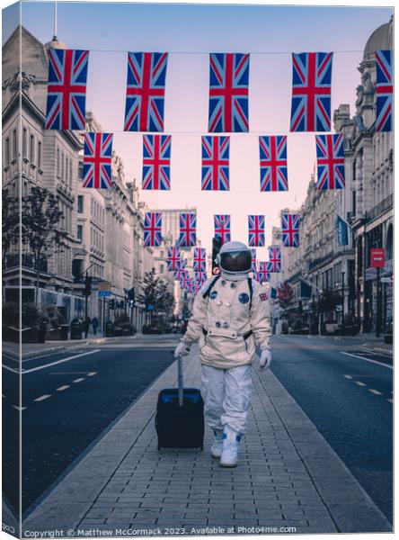 CITY ASTRONAUGHT Canvas Print by Matthew McCormack