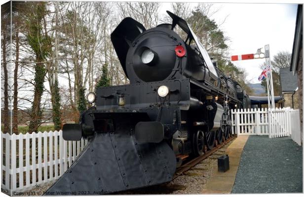 Replica French SNCF Class 241 steam engine Canvas Print by Peter Wiseman