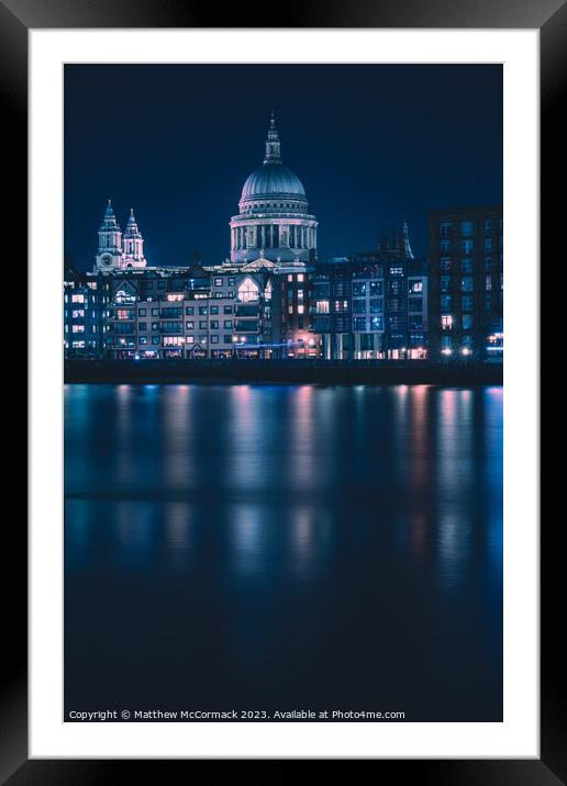 Long exposure of St Pauls, London Framed Mounted Print by Matthew McCormack