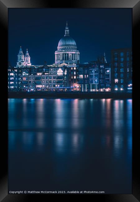 Long exposure of St Pauls, London Framed Print by Matthew McCormack