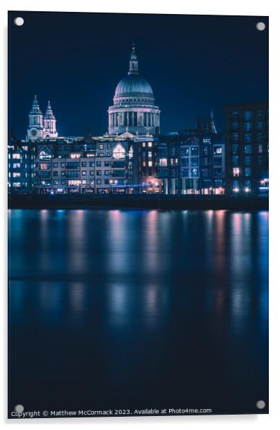 Long exposure of St Pauls, London Acrylic by Matthew McCormack
