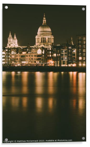 Long exposure of St Pauls, London Acrylic by Matthew McCormack