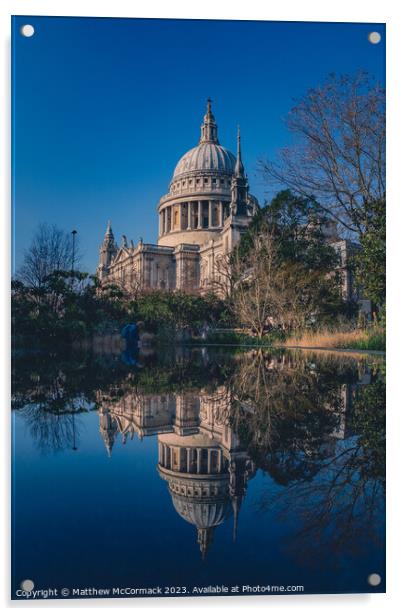 St Pauls Reflection Acrylic by Matthew McCormack