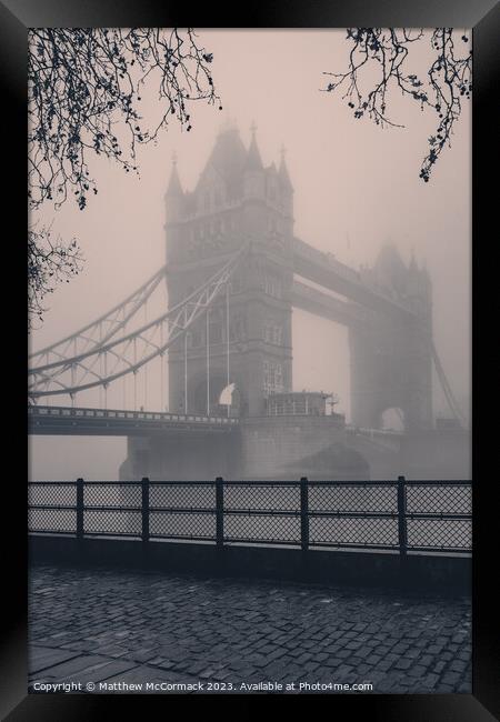 Foggy Tower Bridge Framed Print by Matthew McCormack