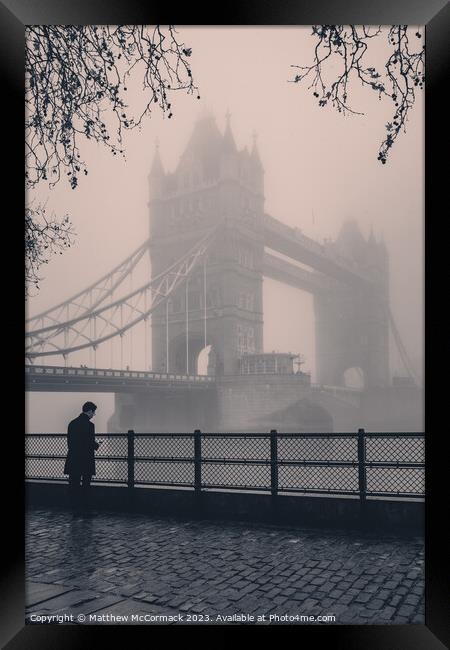 Foggy Tower Bridge Framed Print by Matthew McCormack