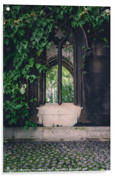 Old Church Window  Acrylic by Matthew McCormack