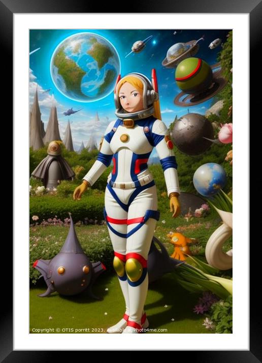 EVE ON PLANET EDEN 3 Framed Mounted Print by OTIS PORRITT