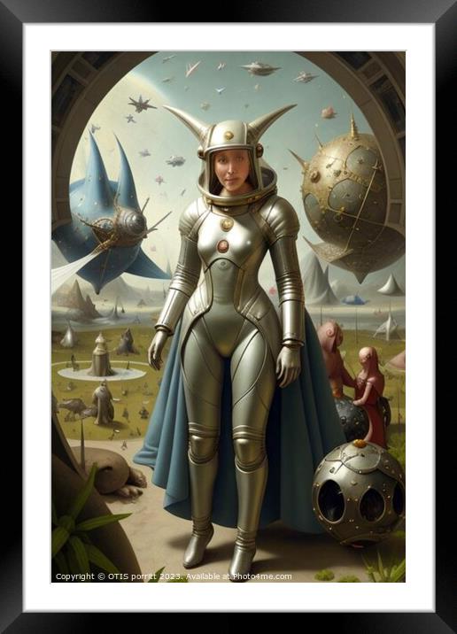 EVE ON PLANET EDEN 7 Framed Mounted Print by OTIS PORRITT