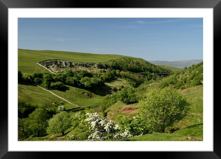 View over Scandal Beck towards Smardale Gill Viadu Framed Mounted Print by Peter Wiseman