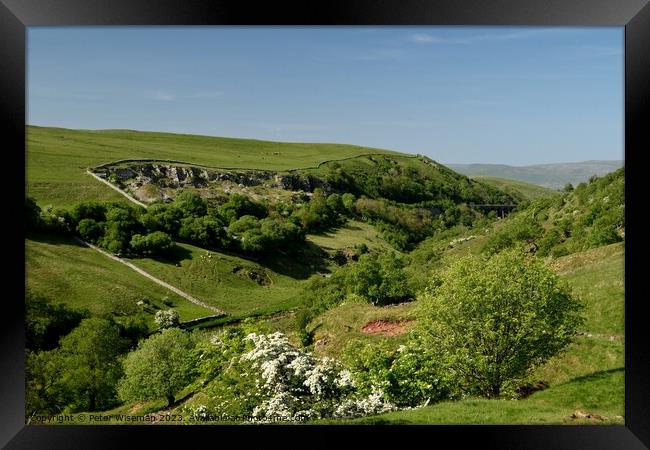 View over Scandal Beck towards Smardale Gill Viadu Framed Print by Peter Wiseman