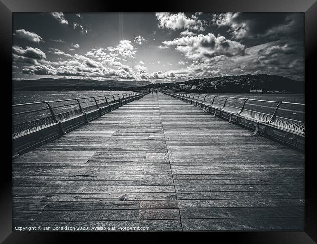 Bangor Pier's Enthralling Bridge Expanse Framed Print by Ian Donaldson