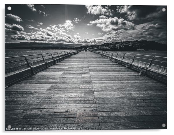 Bangor Pier's Enthralling Bridge Expanse Acrylic by Ian Donaldson