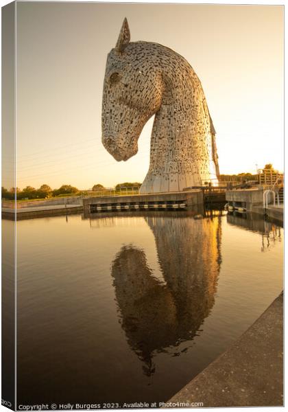 'Sublime Kelpies at Dusk' Canvas Print by Holly Burgess