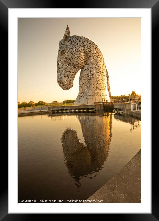 'Sublime Kelpies at Dusk' Framed Mounted Print by Holly Burgess