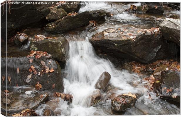 Mini Waterfall Canvas Print by Michael Waters Photography