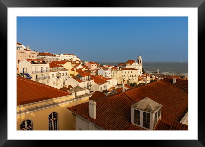Rooftops of Lisbon Framed Mounted Print by Kevin Winter