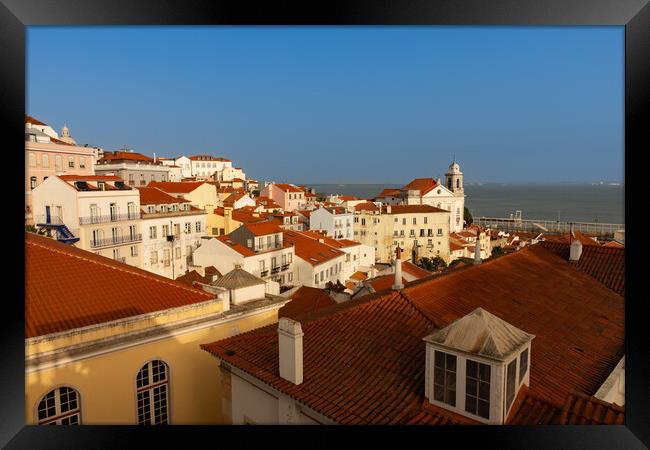 Rooftops of Lisbon Framed Print by Kevin Winter