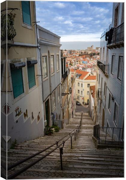 Streets of Lisbon Canvas Print by Kevin Winter