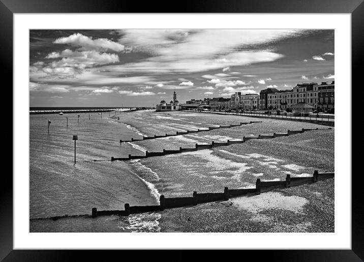 Herne Bay Seafront and Beach Framed Mounted Print by Darren Galpin