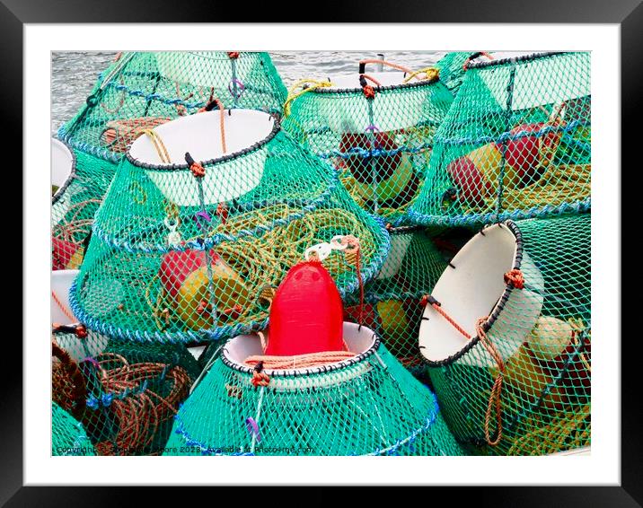 Lobster pots Framed Mounted Print by Stephanie Moore