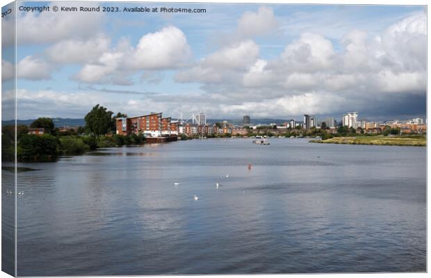 Cardiff Bay Taff Canvas Print by Kevin Round