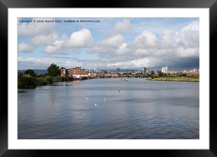 Cardiff Bay Taff Framed Mounted Print by Kevin Round