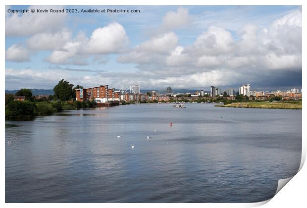Cardiff Bay Taff Print by Kevin Round