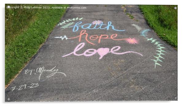 Faith Hope Love 2A Acrylic by Philip Lehman