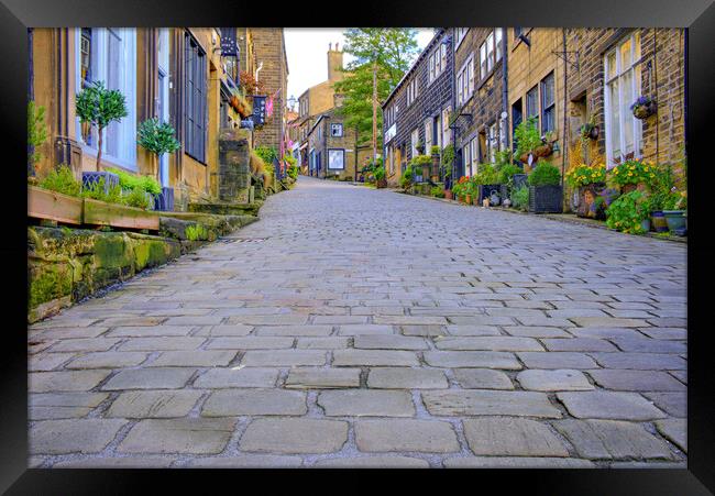 Main Street Haworth Framed Print by Steve Smith