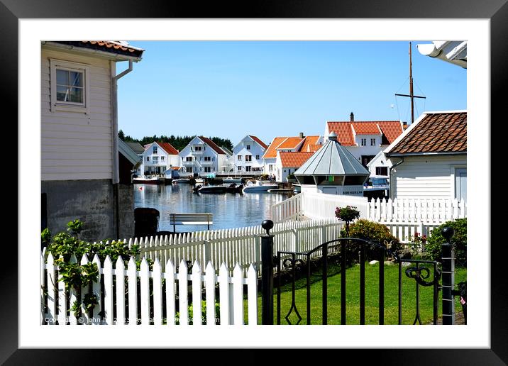 View of Skudenes marina, Norway Framed Mounted Print by john hill